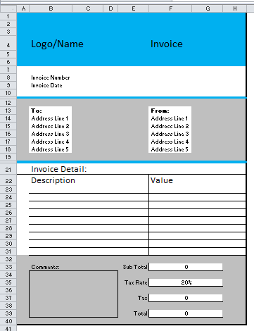 how do i create an invoice template in excel