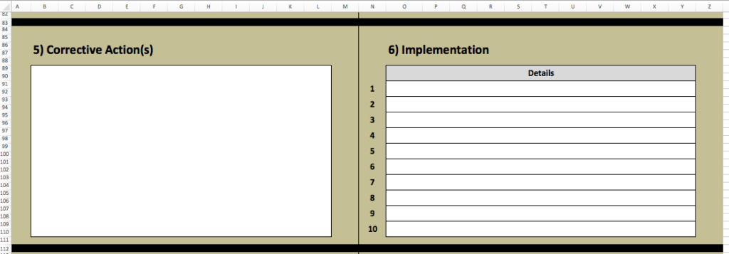 8d problem solving excel format